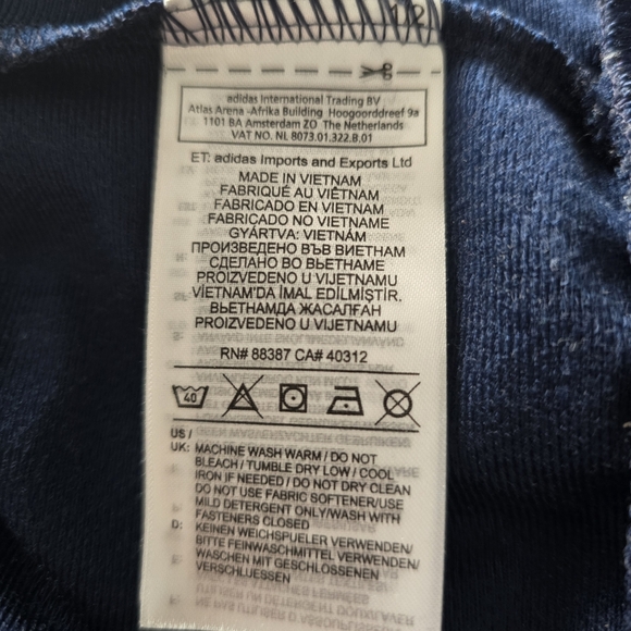 Adidas Men's Track Jacket in Navy Blue Size S - Picture 6 of 12